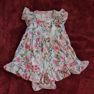 Posh Peanut Floral Bodysuit Dress